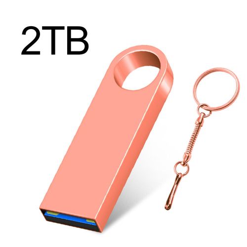 Super clé USB 3.0 en métal,2 To,1 To,512 Go,mémoire SSD portable,haute vitesse - Type pink 2TB #B