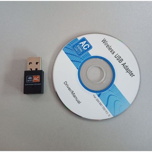 Adaptateur Sans Fil Pour Récepteur Grwibeou,Transstérilisation 11ac,Wifi,600mbps,Hz,Bande De Touristes Pour Pc,Prise En Charge De Windows,Usb 5g - Type Black