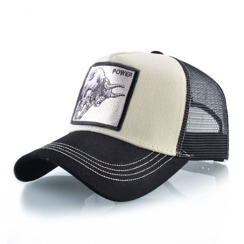 Casquette De Baseball Pour Hommes Et Femmes,Style Hip Hop,Avec Animaux Brodés,En Maille Respirante,Streetwear,Été