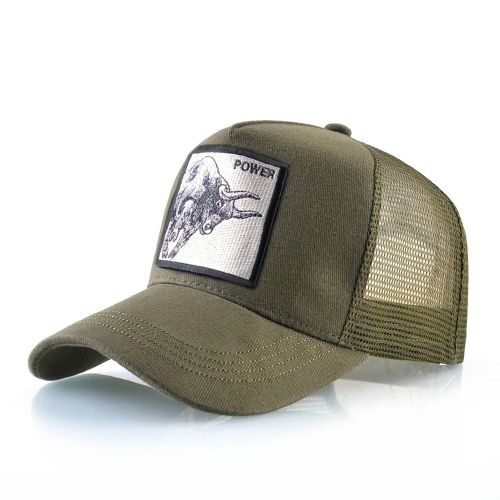 Casquette De Baseball Pour Hommes Et Femmes,Style Hip Hop,Avec Animaux Brodés,En Maille Respirante,Streetwear,Été