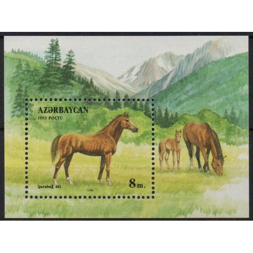 Azerbaïdjan Timbre Cheval Des Montagnes 1993