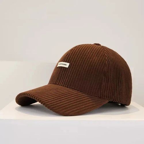 Casquette De Baseball En Velours Côtelé Pour Femme,Chaude,Rigide,Version Coréenne,Pour Couple,Avec Visière Solaire