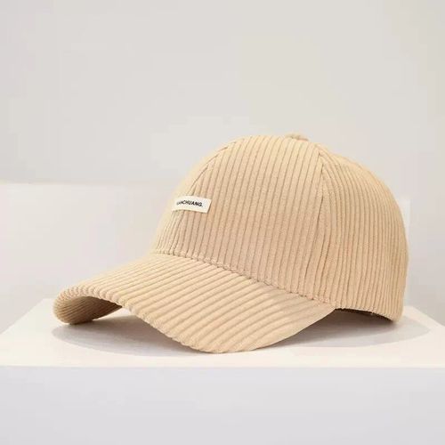 Casquette De Baseball En Velours Côtelé Pour Femme,Chaude,Rigide,Version Coréenne,Pour Couple,Avec Visière Solaire