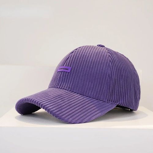 Casquette De Baseball En Velours Côtelé Pour Femme,Chaude,Rigide,Version Coréenne,Pour Couple,Avec Visière Solaire