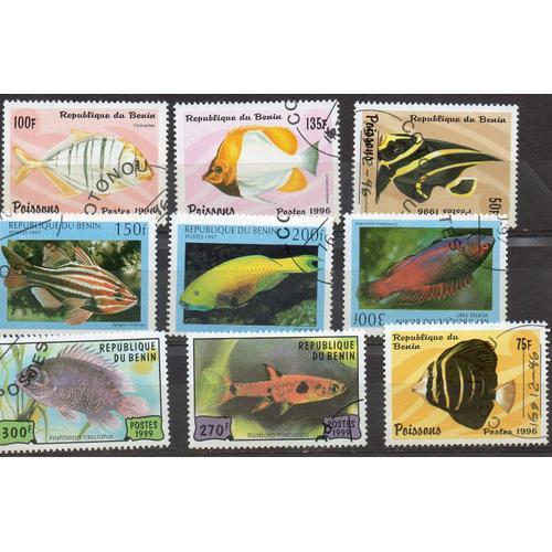 Bénin Timbres Les Poissons