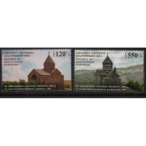 Azerbaïdjan ( Karabakh ) Timbres Les Églises 216