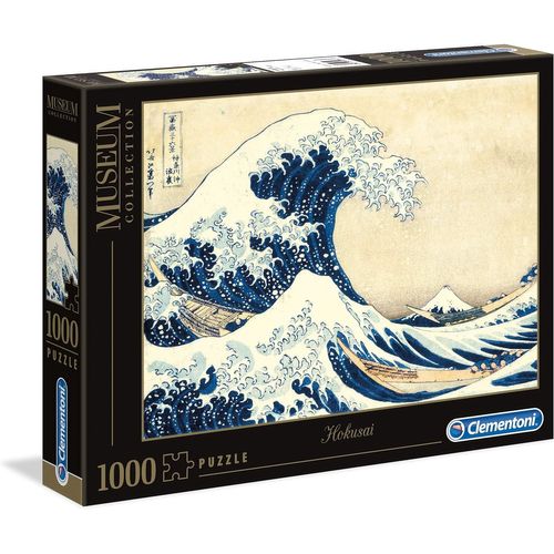 Museum Collection Puzzle 1000 Pièces - La Grande Onda Di Hokusa Puzzle Élégante - Décoration Murale - Dimension 69 X 50 Cm - À Partir De 14 Ans - 39378