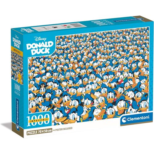 Puzzle 1000 Pièces - Donald Duck - Collection Impossible Puzzle Adultes Dès14 Ans, Jeu De Société, Fabriqué En Italie, 39799