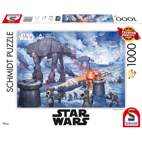 Spiele- Star Wars 59952 Thomas Kinkade, Lucas Film, The Battle Of Hoth, 1000 Piece Jigsaw Puzzle, Colourful, Taille Unique