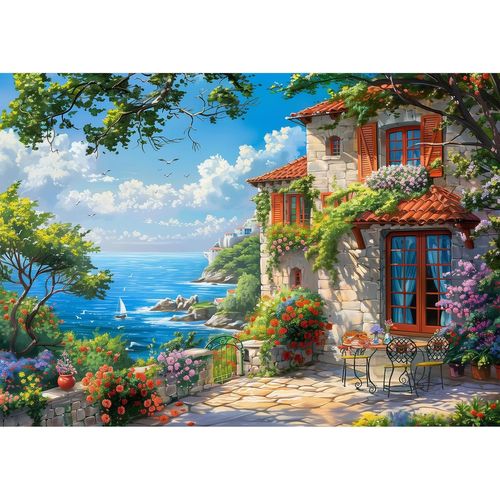 Puzzle 1000 Pièces Pour Adultes Et Enfants À Partir De 14 Ans Puzzles Classiques, Villa Am Sea Puzzle, Puzzle 1000 Pièces