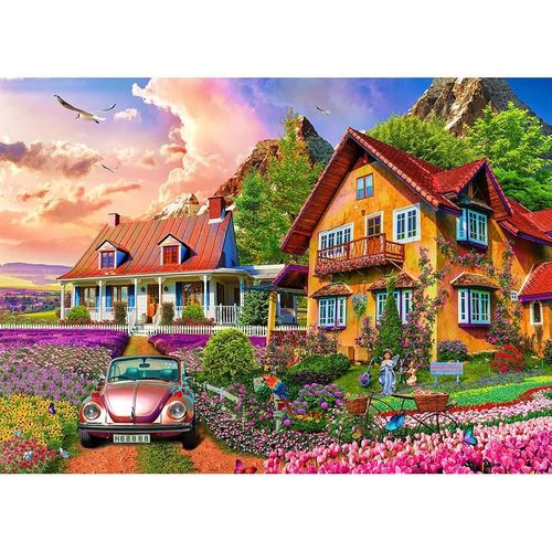 Puzzle De 1000 Pièces, Puzzle Pour Adultes, Puzzle Impossible, Puzzle Coloré, Jeu D'adresse Pour Toute La Famille, Jardin Villa ¿ Puzzle Pour Adultes À Partir De 14 Ans.