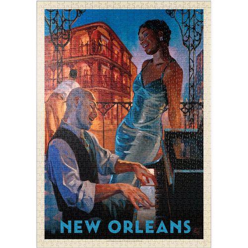 New Orleans : Jazz, Affiche Vintage - Premium 1000 Pièces Puzzle - Collection Spéciale De Anderson Design Group