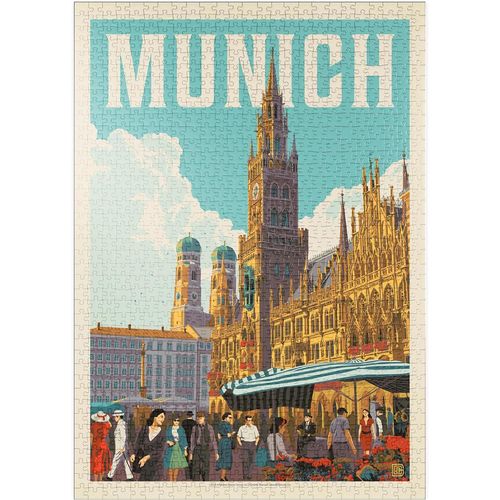 Allemagne : Munich, Affiche Vintage - Premium 1000 Pièces Puzzle - Collection Spéciale De Anderson Design Group