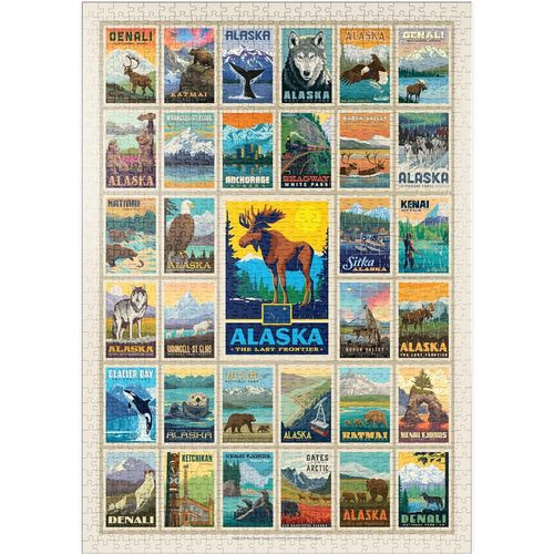 Alaska : Multi-Image Print, Poster Vintage - Premium 1000 Pièces Puzzle - Collection Spéciale De Anderson Design Group