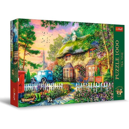 Premium Plus Quality Puzzle Tea Time : Maison De Stoney Lane - 1000 Pièces, Série D'images Nostalgiques Peintes, Pièces Parfaitement Assorties, Pour Adultes Et Enfants À Partir De 12 Ans