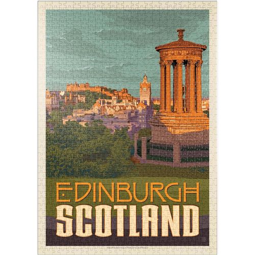 Écosse : Édimbourg, Affiche Vintage - Premium 1000 Pièces Puzzle - Collection Spéciale De Anderson Design Group