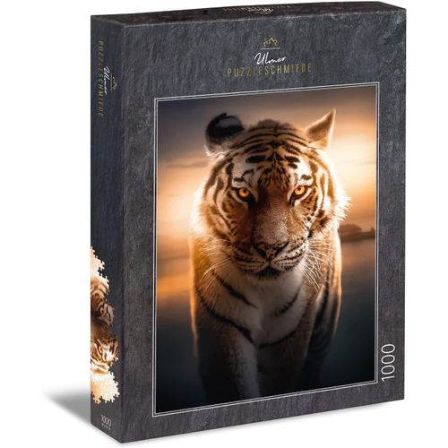 Puzzle « Yeux De La Nuit » Puzzle Classique De 1000 Pièces De Tigre - Les Yeux Du Chat Prédateur Brillent Dans La Nuit Puzzle Adulte Intense Fabriqué En Allemagne