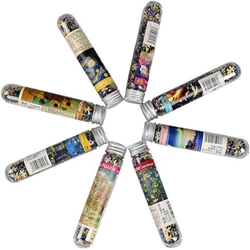 Mini Puzzles Pour Adultes 234 Pièces(8 Paquets) Petit Puzzle Micro Puzzle Tube À Essai Portable Puzzle Difficile Décoration D'intérieur Jouets De Divertissement Cadeau 6x4in (15 X 10cm)
