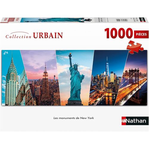 Nathan Puzzle 1000 Pièces - Les Monuments De New York - Adultes Et Enfants Dès 14 Ans Puzzle De Qualité Supérieure - Encastrement Parfait - Collection Urbain - 87321