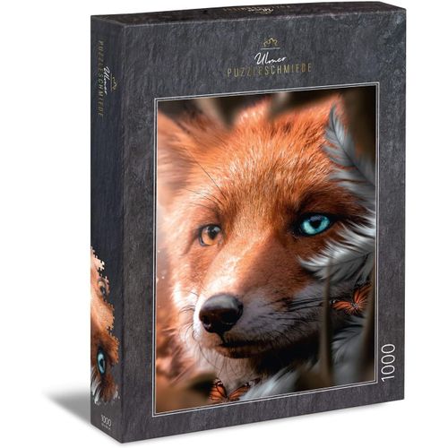 Puzzle Petit Ami Rusé - Motif Renard Imaginatif En Puzzle De 1000 Pièces - Le Renard Rusé Mis En Scène Astucieusement Mis En Scène Puzzle Animal De Qualité Fabriqué En
