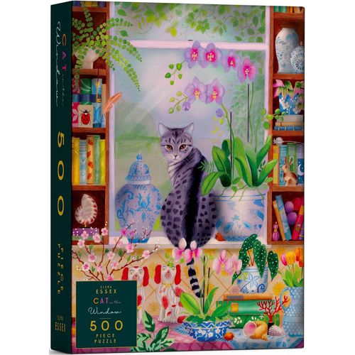 Puzzles Pour Adultes 500 ¿ Chat À La Fenêtre | Puzzles De 500 Pièces Pour Adultes | Puzzle De 500 Pièces | Puzzle Chat | Taille Des Puzzles 45,7 X 61 Cm