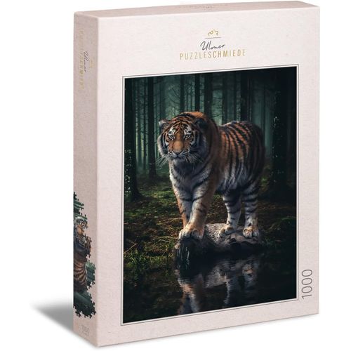 Puzzle « Souverain De La Forêt Sombre » - Le Majestueux Tigre De Sibérie Traverse La Nuit Puzzle Tigre De 1000 Pièces Pour Adultes Puzzle Fabriqué En Allemagne