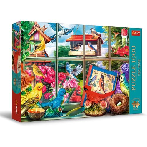 Premium Plus Quality Puzzle Tea Time : Univers Des Oiseaux - 1000 Pièces, Série D'images Nostalgiques Peintes, Pièces Parfaitement Assorties, Pour Adultes Et Enfants À Partir De 12 Ans