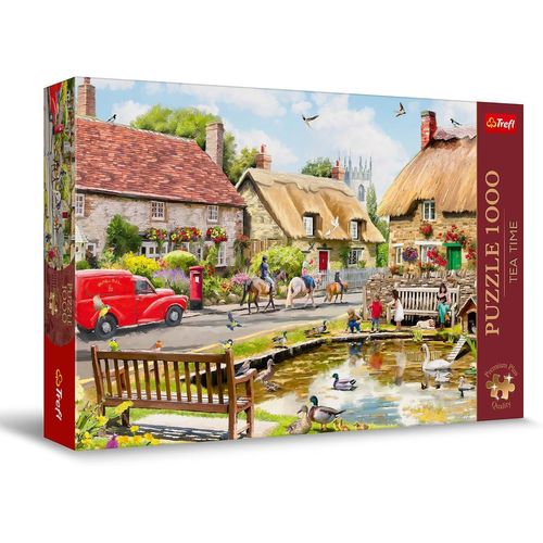 Premium Plus Quality-Puzzle Tea Time: L'été En Ville-1000, Série D'images Nostalgiques Peintes, Pièces Parfaitement Assorties, Pour Adultes Et Enfants À Partir De 12 Ans, 10808, Multicolour