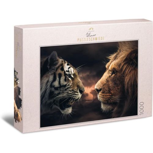 Puzzle « Rumble In The Jungle » Puzzle Impressionnant De 1000 Pièces Avec Lion Et Tigre - Qui Est Roi Dans Le Royaume Des Animaux
