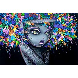 Puzzle Adulte 1000 Pièces Puzzle 3d Affiche Salon Mur Art Creative Abstraite Fille Graffiti Hdpictures Décor À La Maison