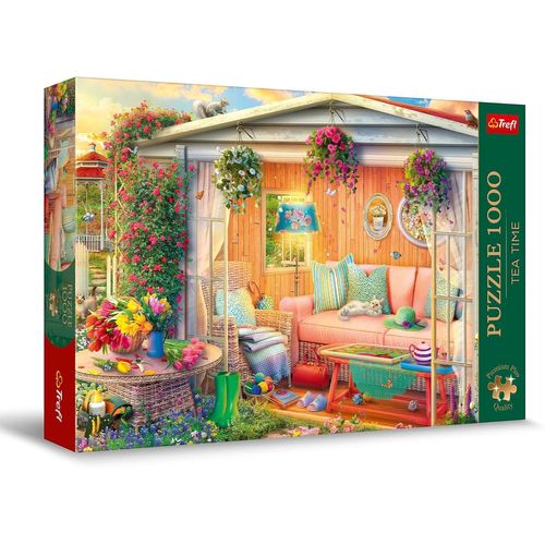 Premium Plus Quality Puzzle Tea Time: Mon Endroit Préféré - 1000 Pièces, Série D'images Nostalgiques Peintes, Pièces Parfaitement Assorties, Pour Adultes Et Enfants À Partir De 12 Ans