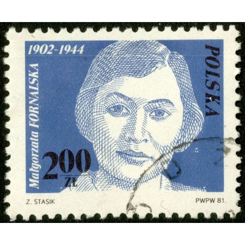 Timbre Oblitéré Polska, Malgorzata Fornalska 1902-1944, Stasik, 1981, 200 Zl