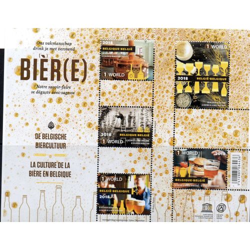 Belgique Timbre La Culture De La Bière En Belgique 2018