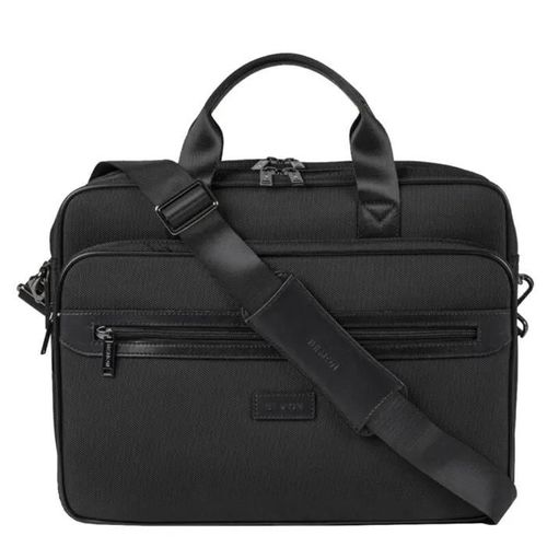 BEMON Porte ordinateur 15.6 pouces 2 compartiments, porte documents en nylon pour homme Mario, 30 x 40 x 11 cm