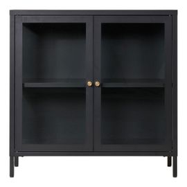 Vitrine De Salon Dalby, Noir, 80x35x80 Cm