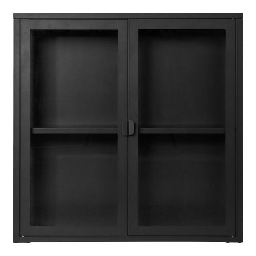 Vitrine Suspendue Brisbane, Noir, 80x18x80 Cm