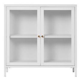 Vitrine De Salon Dalby, Blanc, 80x35x80 Cm