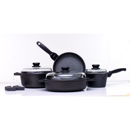 Set D'ustensiles De Cuisine Hardstone, Anthracite, 36x36x8,5 Cm