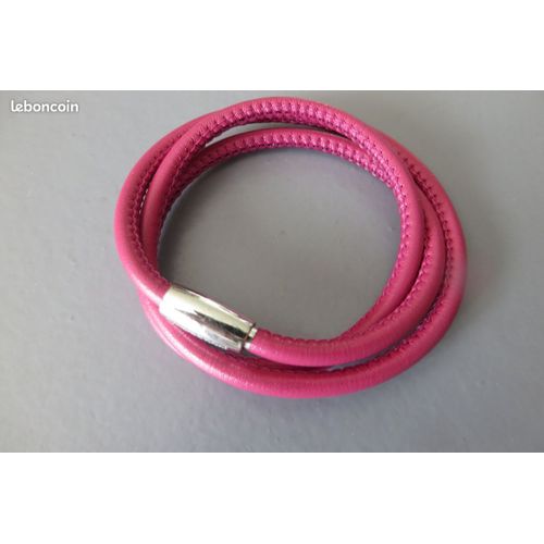 Bracelet Ou Collier Cuir Rose Amore & Baci/203