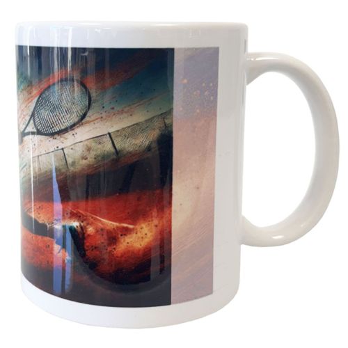 Mug En Céramique Blanche Tennis