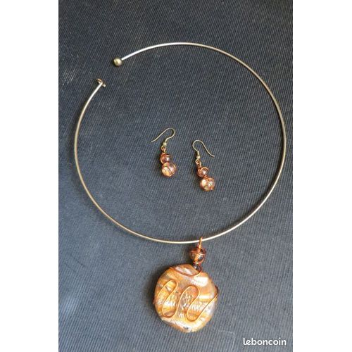 Collier + Ras Du Cou Et Boucles D'oreilles /Artisanal/10
