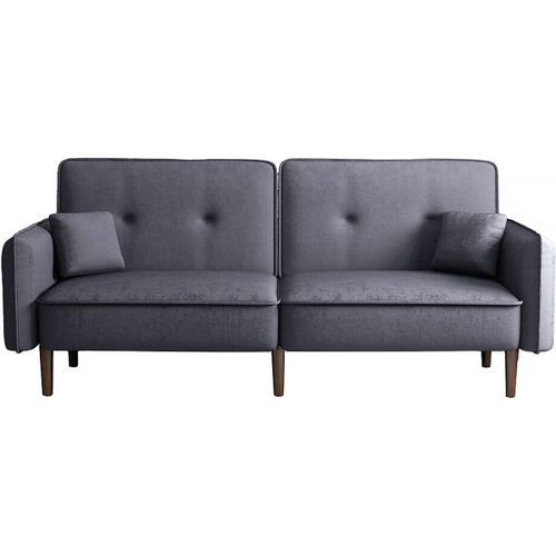 Canapé Droit Clic Clac Convertible " Caspian" - Gris