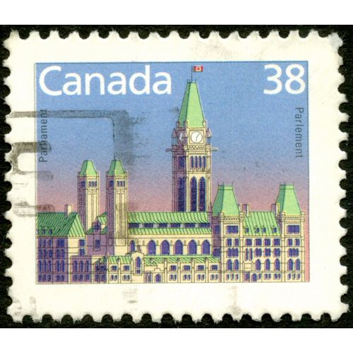 Timbre Oblitéré Canada, Parlement, Parliament, 38