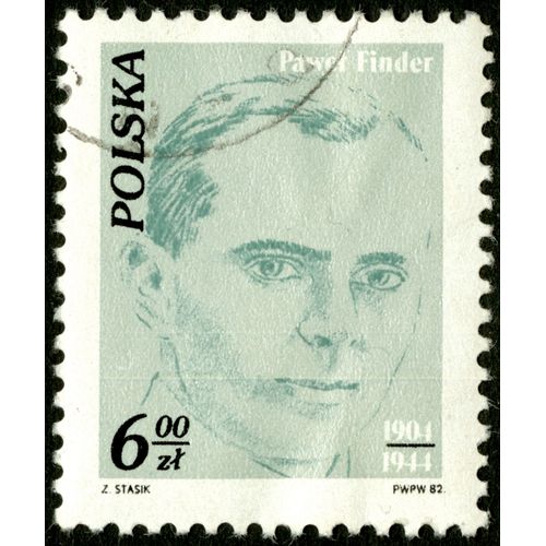 Timbre Oblitéré Polska, Pawel Finder 1904-1944, Pwpw 1982, Z. Stasik, 6.00 Zl