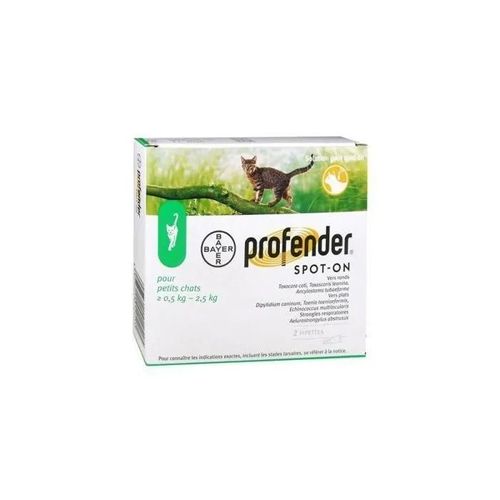 Pipettes Anti-Parasitaires - Profender - Spot-On - Petit Chat - De 0,5 À 2,5 Kgs - Boîte De 2 Pipettes