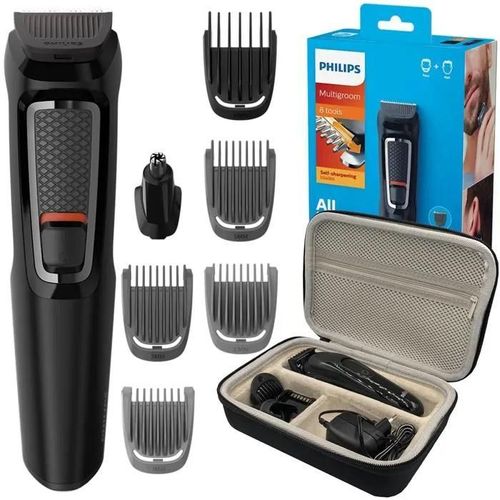 Tondeuse À Barbe Et À Nez Philips Multigroom 8 Accessoires + Étui