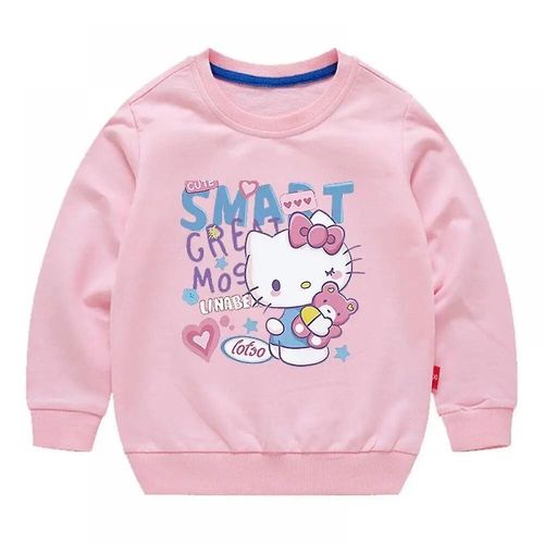 Sanrio Hello Kitty Filles Sweat À Capuche Veste De Dessin Animé À Manches Longues Lâche Casual Enfants Sweatshirt Printemps Automne Vêtements Pour Enfants