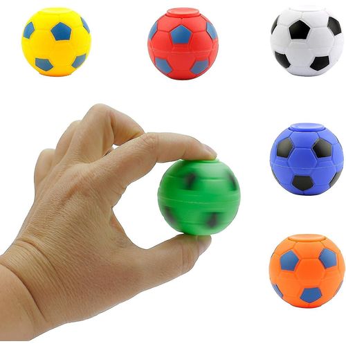 Ballon De Football Fidget Spinners, 6 Pcs Stress Relief Football Toys Rotatable Fidget Soccer Balls, Relief Vent Toys Pour Enfants Adultes Couleur Aléatoire