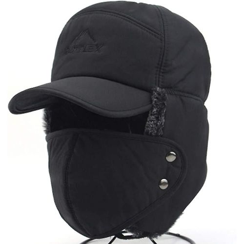 Chapeau D'aviateur D'hiver Pour Homme Chapeau Trappeur Coupe-Vent Chapeau D'hiver Chaud Avec Rabats D'oreille Casquette De Baseball Pour Homme Chapeau À Pointe Pour Snowboard Patinage Cyclisme
