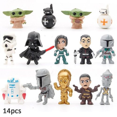 14pcs Star Wars Mini Figurines Set, Ornement, Gâteau Toppers Decor Party Supplies Cupcake Action Figures Pour Enfants